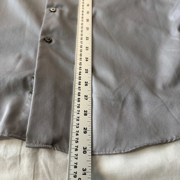 Geoffrey Beene Men's Classic Fit Dress Shirt Button Up Silver/Gray 18 - 34/35 - Picture 10 of 12